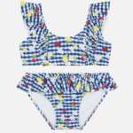MAYORAL Dvojdielne plavky s kvetmi modré Swimwear with flowers blue 3713 | Welcomebaby.sk