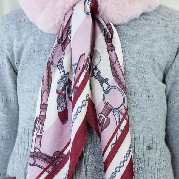 Kožušinový šál ružový Abel & Lula | Welcomebaby.sk