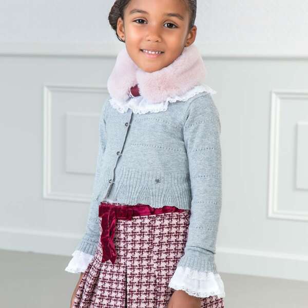 Kožušinový šál ružový Abel & Lula | Welcomebaby.sk