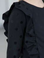 Čierne bodkované šaty s volánom Abel & Lula by Mayoral – Obrázok 8