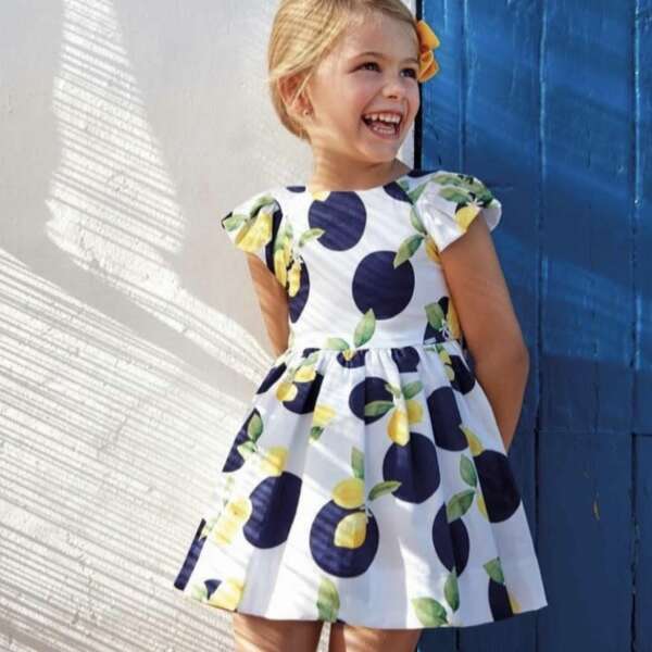 Šaty s volánovými rukávmi a prekríženým chrbátom Mayoral | Welcomebaby.sk