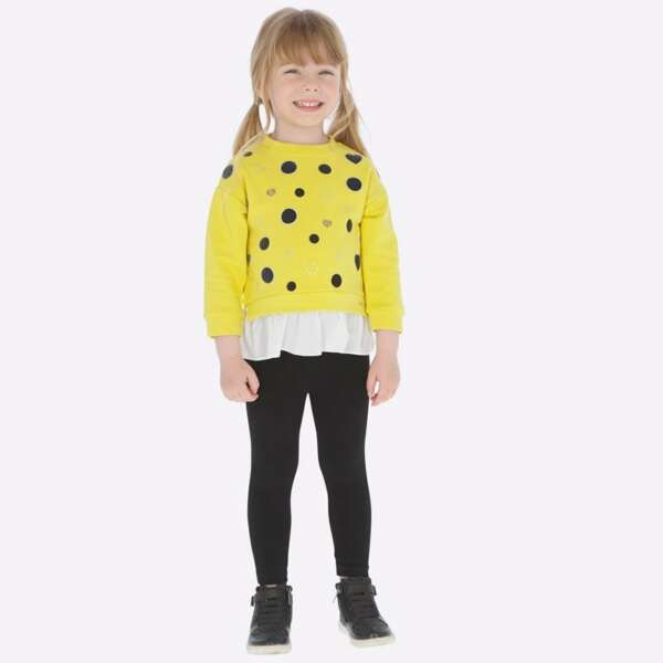 Dievčenské zateplené legínové nohavice Mayoral čierne | Welcomebaby.sk