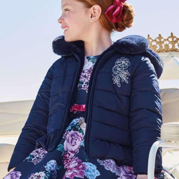 Bunda s volánom Abel & Lula modrá | Welcomebaby.sk