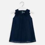 Padavé šaty na ramenách s kvetmi Mayoral modré | Welcomebaby.sk