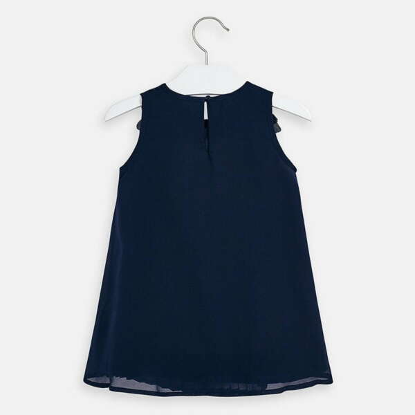 Padavé šaty na ramenách s kvetmi Mayoral modré | Welcomebaby.sk