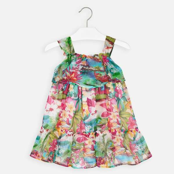Dievčenské šaty Tropik vzor Mayoral viacfarebné | Welcomebaby.sk