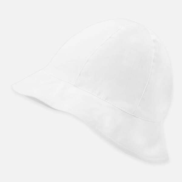 Dievčenský bavlnený klobúčik s mašľou Mayoral biely | Welcomebaby.sk