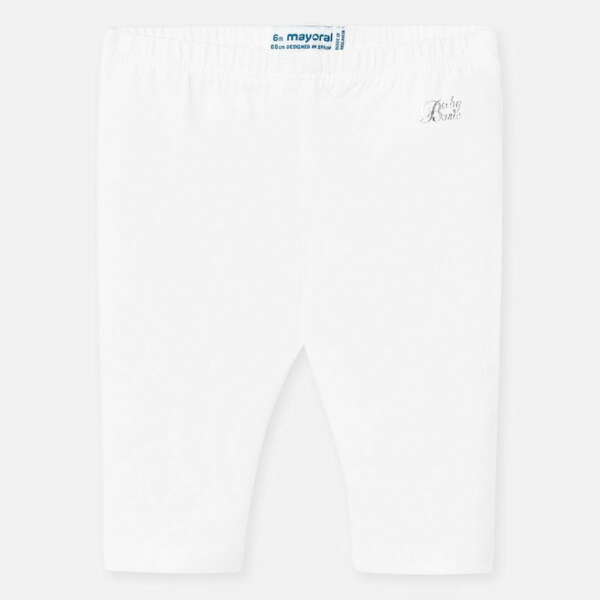 Krátke bavlnené legíny Mayoral biele | Welcomebaby.sk