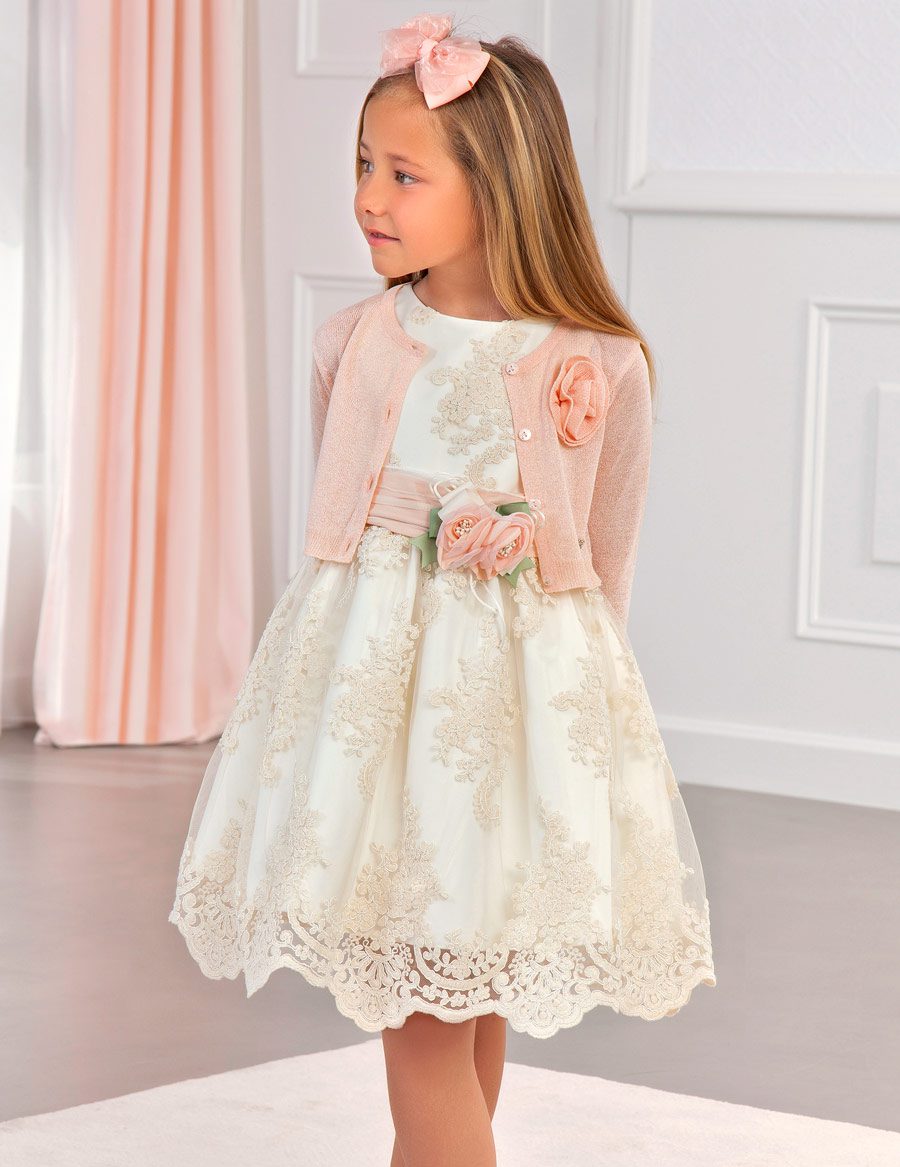 Bolerko s trblietavým efektom s kvetom Abel & Lula marhuľové Bolerko s trblietavým efektom s kvetom Abel & Lula marhuľové