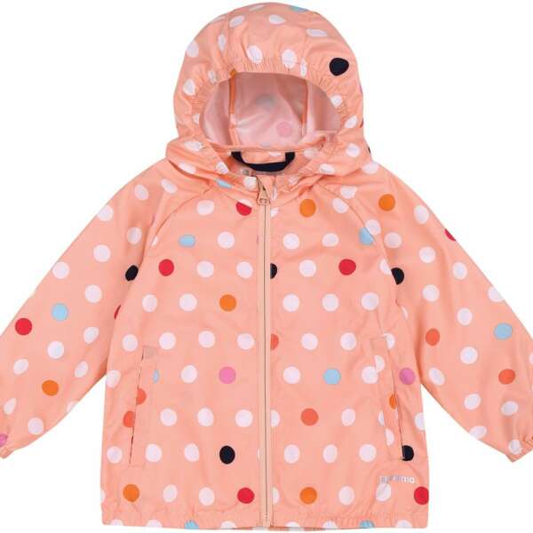 Dievčenská bodkovaná UV bunda odolná voči vetru Reima Vandmand powder | Welcomebaby.sk