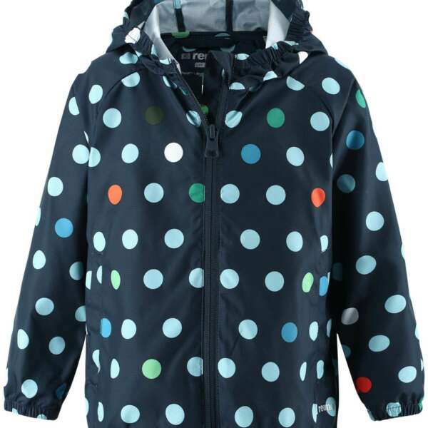 Chlapčenská bodkovaná UV bunda odolná voči vetru Reima Vandmand modrá | Welcomebaby.sk