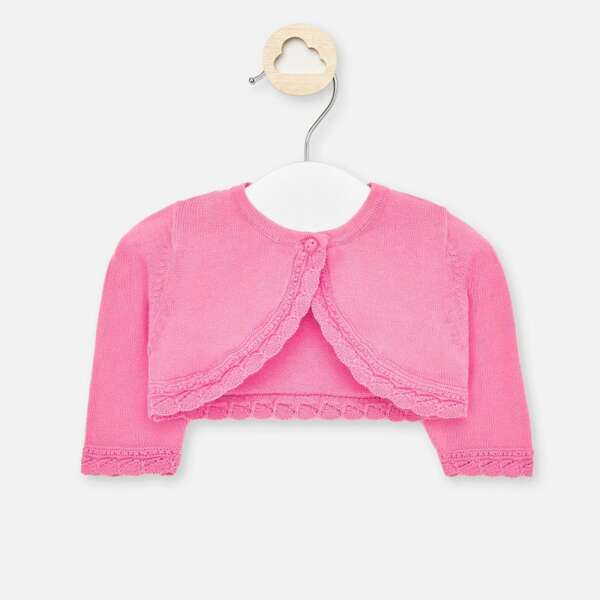 Krátke jednoduché bolerko newborn Mayoral ružové