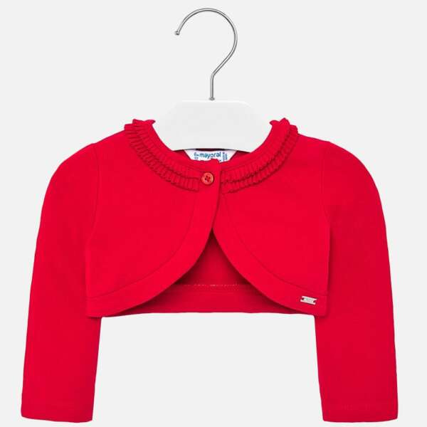 Bolerko s mini volánikmi Mayoral newborn červené