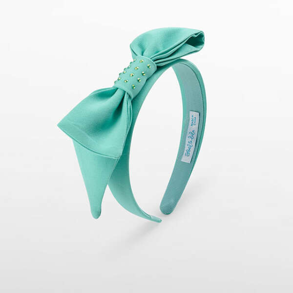 ABEL & LULA Čelenka s veľkou mašľou aqua 5473 | Welcomebaby.sk