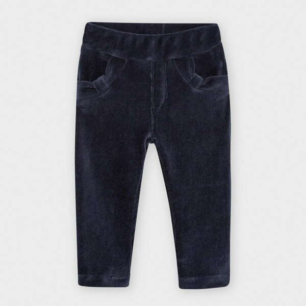 Dievčenské teplé vrúbkované legíny Mayoral newborn tmavomodré