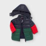 Chlapčenská vetrovka Mayoral newborn trojfarebná zelená/modrá/červená