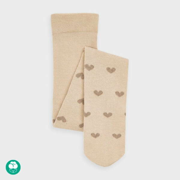 Dievčenské pančuchy so srdiečkami Mayoral krémové