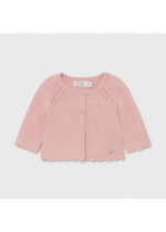 Dievčenský hladký svetrík so spodným vzorom Mayoral ružový/candy