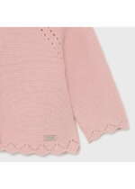 Dievčenský hladký svetrík so spodným vzorom Mayoral ružový/candy