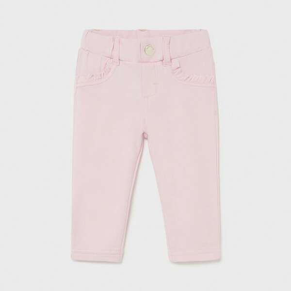 Dievčenské dlhé legínové nohavice Mayoral baby ružová