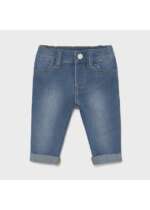 Dievčenské rifle vrecká so srdiečkami Mayoral svetlomodré