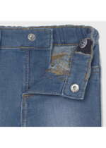 Dievčenské rifle vrecká so srdiečkami Mayoral svetlomodré