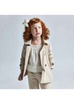 Dievčenský trenčkot s kapucňou Mayoral béžový