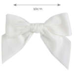 Veľká velvet mašľa do vlasov Cóndor krémová | Welcomebaby.sk