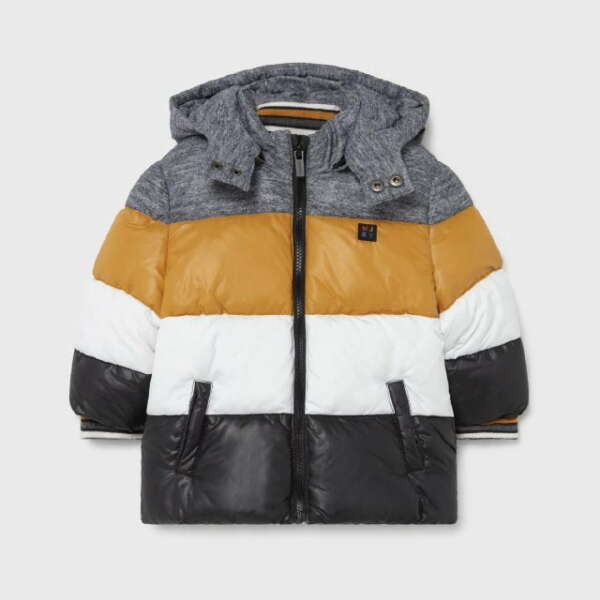 Chlapčenská štýlová zimná bunda Mayoral pruhovaná 2419 | Welocmebaby.sk