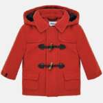 Chlapčenský prešívaný kabát vnútri s kožušinou Mayoral oranžový