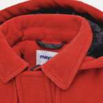 Chlapčenský prešívaný kabát vnútri s kožušinou Mayoral oranžový