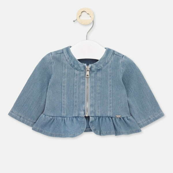 Dievčenská rifľová bunda s volánom Mayoral claro