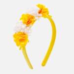 Čelenka s kvetmi žltá Mayoral