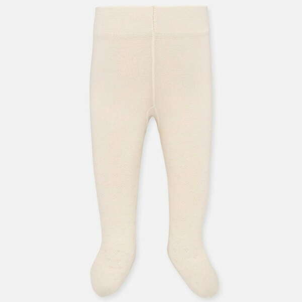 Baby silonky s jemným srdiečkovým vzorom Mayoral jemne krémové | Welcomebaby.sk