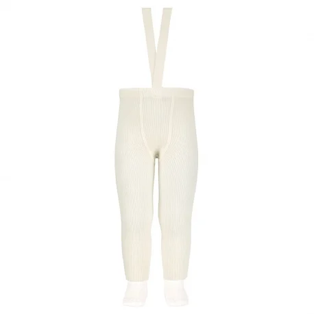 Detské merino pančuchy na traky bez nožičiek Cóndor biele | Welcomebaby.sk
