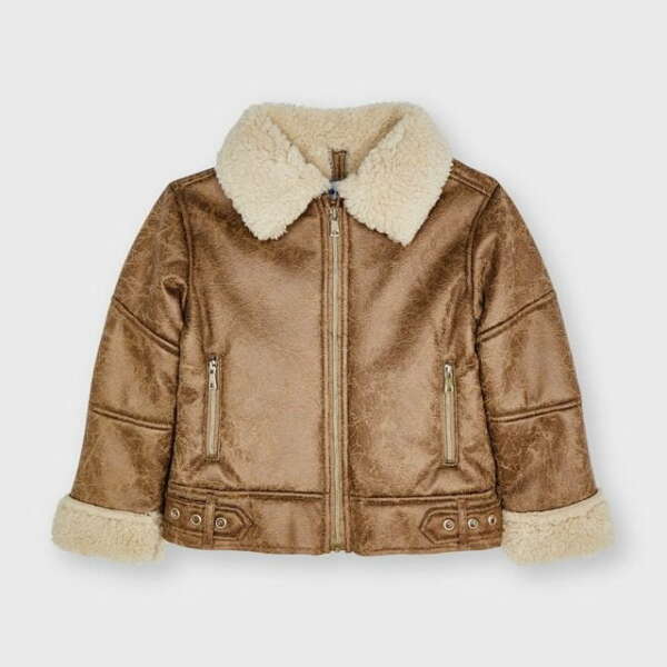 wDievčenská prechodná bunda Mayoral svetlohnedá | Welcomebaby.sk