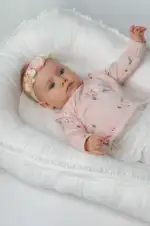 Detská čelenka pre bábätká s kvetom Florbella Jamiks ružová | Welcomebaby.sk