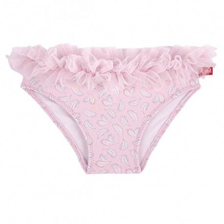 Plavkové nohavičky s tylovým volánom UPF 50 Cóndor ružové old rose | Welcomebaby.sk