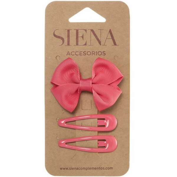 Mašlička s dvomi sponkami Siena korálová | Welcomebaby.sk