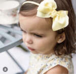 SIENA Čelenka s veľkou lesklou mašľou žltá yellow