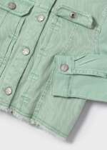 Meta Popis: Objavte dievčenskú rifľovú bundu Mayoral v trendy jadeitovej farbe. Štýlový strih bez goliera a kvalitný denim pre každú malú parádnicu | Welcomebaby.sk