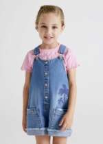 Rifľový kraťasový overal Mayoral Jean short overalls modrý | Welcomebaby.sk