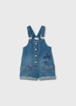 Rifľový kraťasový overal Mayoral Jean short overalls modrý | Welcomebaby.sk