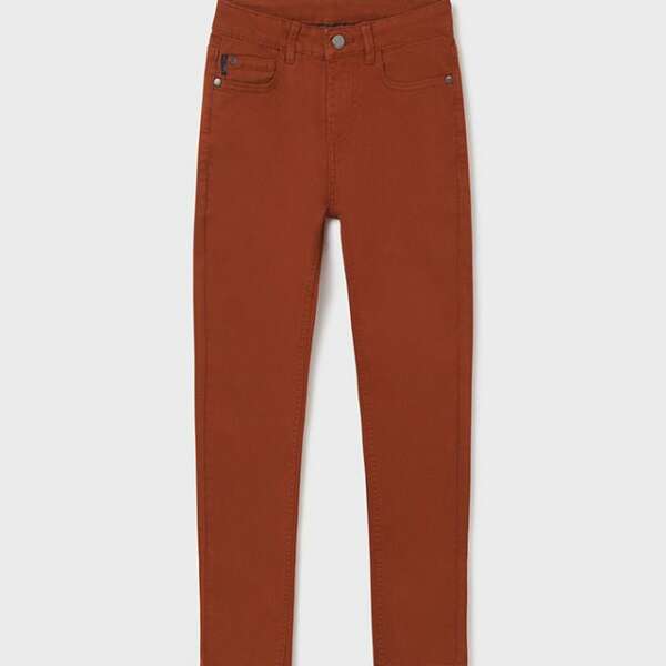 Tehlové rifľové nohavice Slim fit long trousers boy Mayoral 582 | Welcomebaby.sk