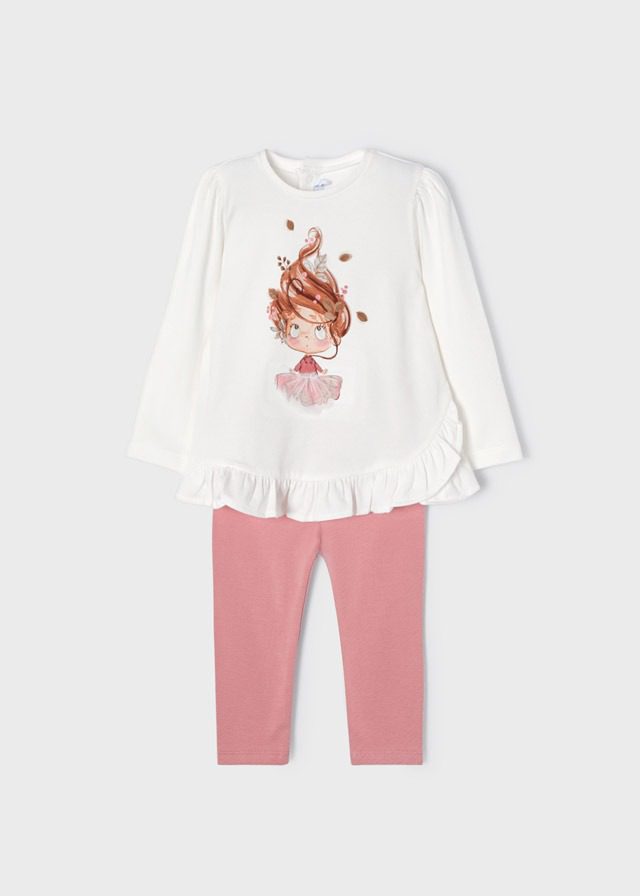 Legíny a tričko s volánom s potlačou dievčatka s veľkými vlasmi Leggings with ruffle top set baby Mayoral ružové blush 2722 | Welcomebaby.sk Legíny a tričko s volánom s potlačou dievčatka s veľkými vlasmi Leggings with ruffle top set baby Mayoral ružové blush 2722 | Welcomebaby.sk