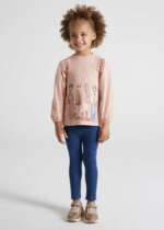 Legíny a tričko s dámami Leggings and patterned top set girl ružový 4767 | Welcomebaby.sk