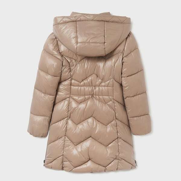 Dievčenská dlhá prešívaná bunda Long quilted coat girl Mayoral béžová | Welcomebaby.sk