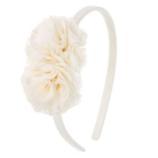 Čelenka s dvomi kvetmi Siena krémová | Welcomebaby.sk