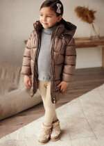 MAYORAL Dievčenské rifľové nohavice s kamienkami bez gombíka béžové | Welcomebaby.sk