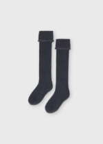 MAYORAL Vzorované pletené podkolienky s výšivkou tmavomodré 10139 | Welcomebaby.sk